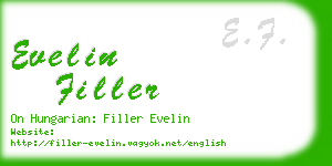 evelin filler business card